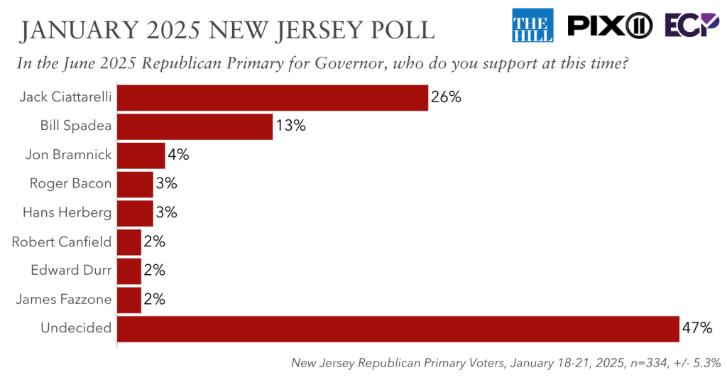 Majority of New Jersey Voters Undecided Ahead of Gubernatorial Election